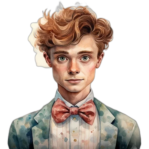 face, staff, pixel art, watercolor, cartoon, concept art, pastel, youthful transparent PNG cut-out