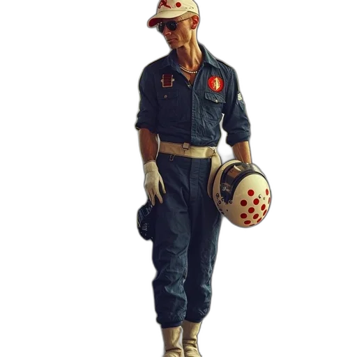 staff, robot, jacket, concept art, 3d render, photorealistic, pixel art, man transparent PNG cut-out