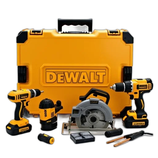 collection, power, tools, including, drill, saw, screwdriver, neatly transparent PNG cut-out