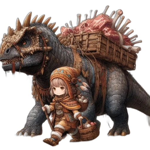 dragon, creature, animal, concept art, fantasy art, 3d render, pixel art, girl transparent PNG cut-out