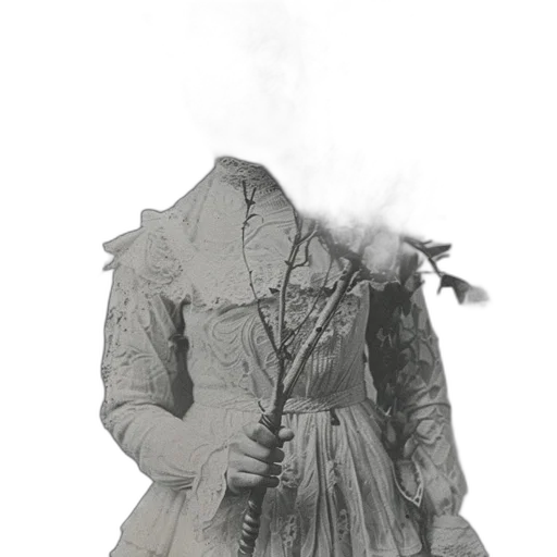 jacket, dress, mask, staff, concept art, photorealistic, 3d render, fantasy art transparent PNG cut-out