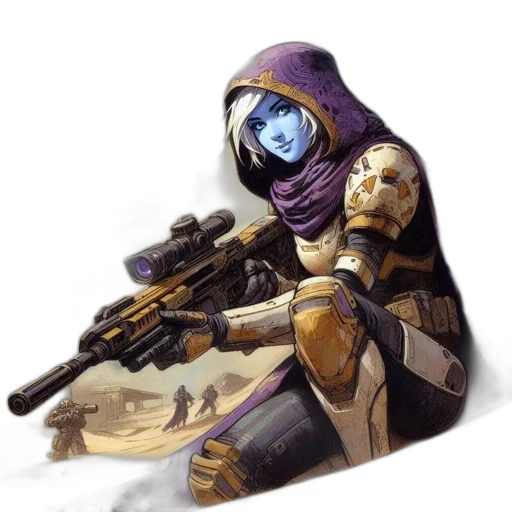mask, weapon, robot, face, concept art, cyberpunk, fantasy art, pixel art transparent PNG cut-out