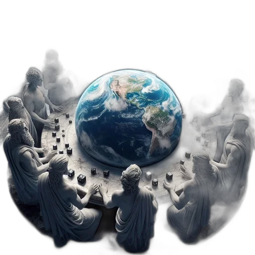 concept art, outer space, grand, neoclassical, room, glowing, earth, globe transparent PNG cut-out
