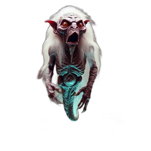 mask, creature, dragon, staff, concept art, fantasy art, 3d render, photorealistic transparent PNG cut-out