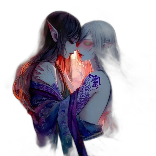 mask, fantasy art, watercolor, concept art, pixel art, neon lights, fog, fire transparent PNG cut-out