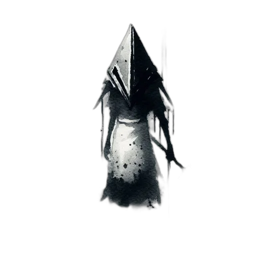 mask, creature, sword, face, concept art, fantasy art, pixel art, comic book art transparent PNG cut-out