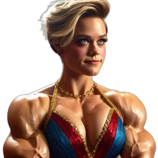 comic book art, photorealistic, concept art, cartoon, confident, woman, golden, red transparent PNG cut-out