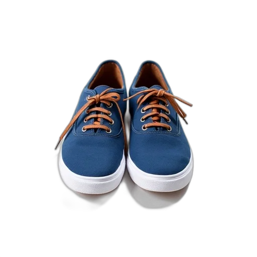 shoes, 3d render, photorealistic, blue, pair, canvas, sneakers, white transparent PNG cut-out