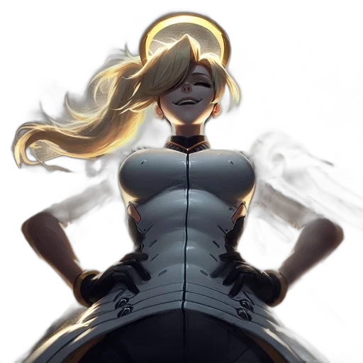 dress, crown, robot, mask, concept art, comic book art, anime, fantasy art transparent PNG cut-out