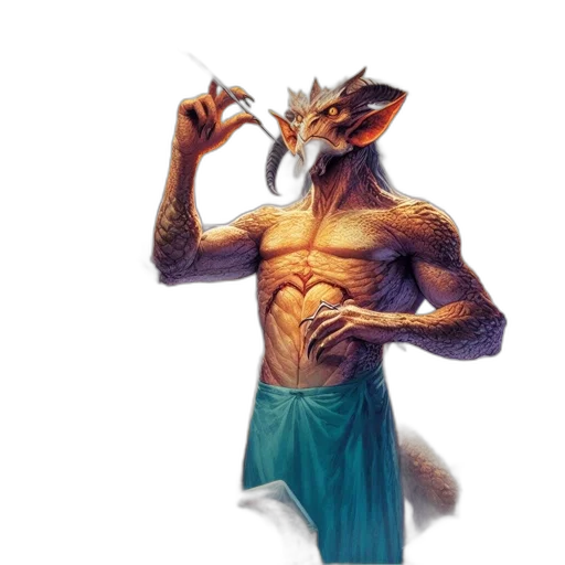 creature, dragon, mask, animal, concept art, fantasy art, photorealistic, 3d render transparent PNG cut-out