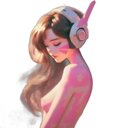 mask, dress, robot, vaporwave, concept art, fantasy art, pixel art, neon lights transparent PNG cut-out
