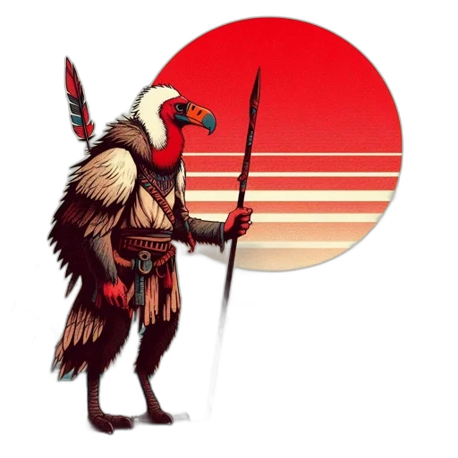 animal, staff, creature, concept art, fantasy art, pixel art, anime, sunset transparent PNG cut-out