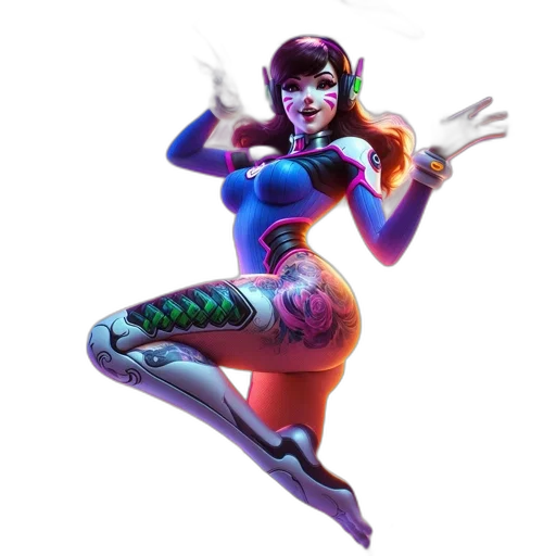 dress, concept art, fantasy art, pixel art, comic book art, neon lights, neon, female transparent PNG cut-out