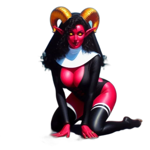 mask, creature, concept art, fantasy art, pixel art, 3d render, red, neon transparent PNG cut-out