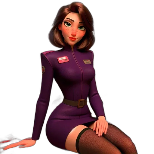 staff, dress, robot, jacket, concept art, cartoon, 3d render, comic book art transparent PNG cut-out