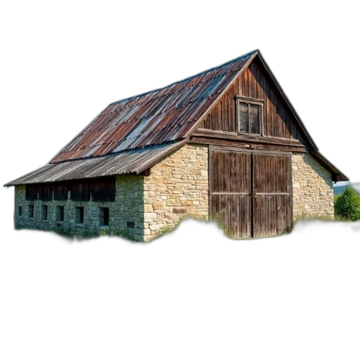 building, furniture, 3d render, photorealistic, concept art, pixel art, earth tones, rustic transparent PNG cut-out