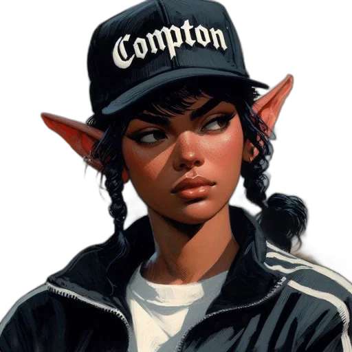 hat, face, jacket, weapon, fantasy art, concept art, photorealistic, comic book art transparent PNG cut-out