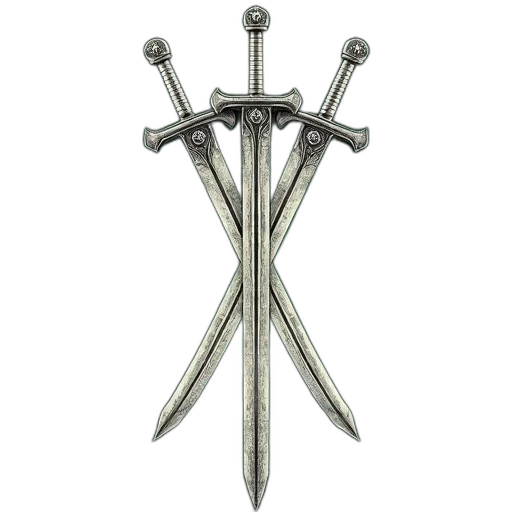 sword, weapon, crown, staff, 3d render, fantasy art, concept art, cover transparent PNG cut-out