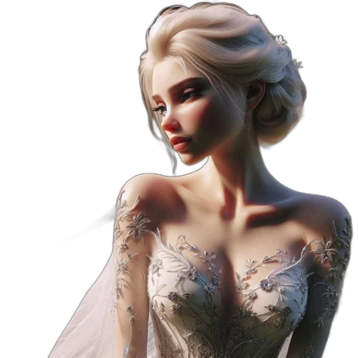 dress, concept art, fantasy art, photorealistic, 3d render, digitally, rendered, female transparent PNG cut-out