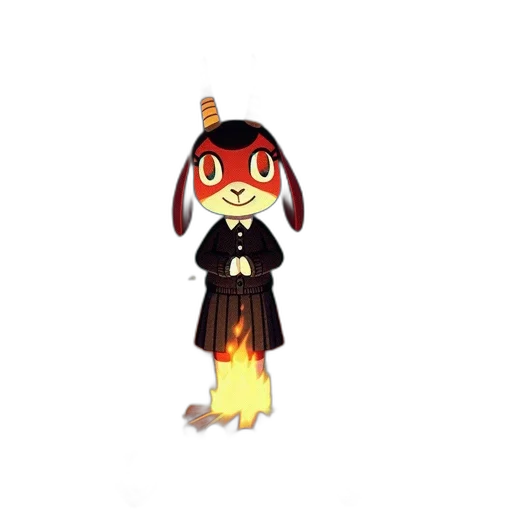 staff, mask, creature, animal, concept art, 3d render, pixel art, anime transparent PNG cut-out
