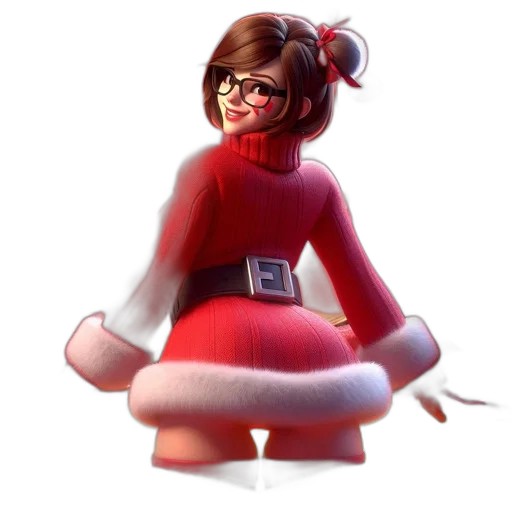 dress, staff, 3d render, concept art, photorealistic, cartoon, red, animated transparent PNG cut-out