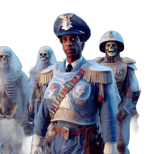 staff, concept art, 3d render, man, military, uniform, stands, amongst transparent PNG cut-out