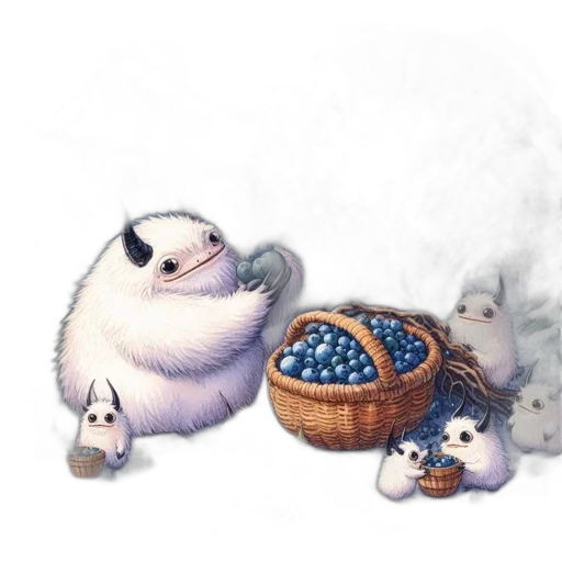 food, creature, animal, concept art, fantasy art, watercolor, pixel art, fog transparent PNG cut-out