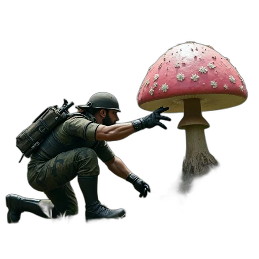 umbrella, weapon, hat, food, concept art, 3d render, pixel art, fantasy art transparent PNG cut-out
