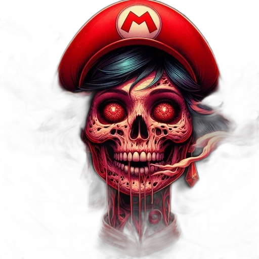 mask, face, hat, fantasy art, concept art, pixel art, photorealistic, red transparent PNG cut-out