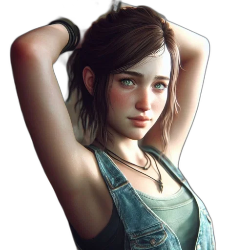 dress, face, jacket, weapon, concept art, photorealistic, fantasy art, 3d render transparent PNG cut-out