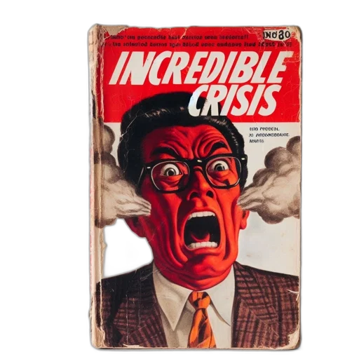 comic book art, angry, man, red, skin, wearing, suit, tie transparent PNG cut-out
