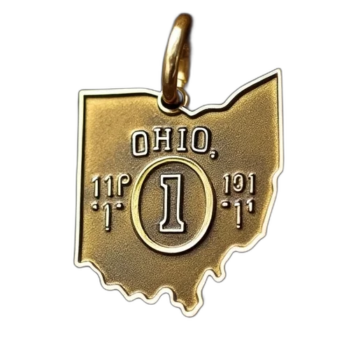 jewelry, ohio, charms, state, charm, brass transparent PNG cut-out