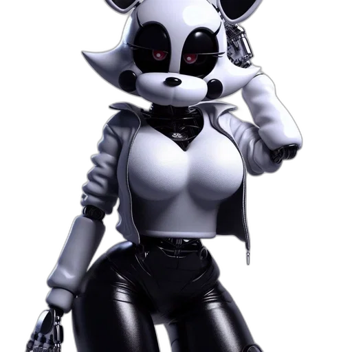 robot, mask, animal, jacket, 3d render, concept art, comic book art, pixel art transparent PNG cut-out