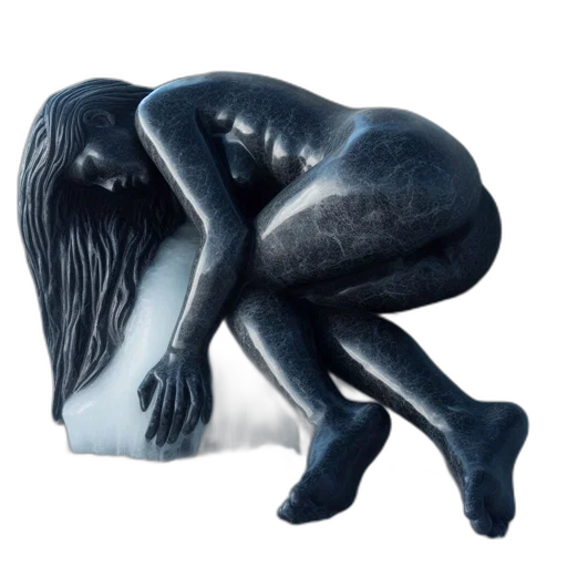 creature, furniture, jewelry, mask, 3d render, concept art, photorealistic, blue transparent PNG cut-out