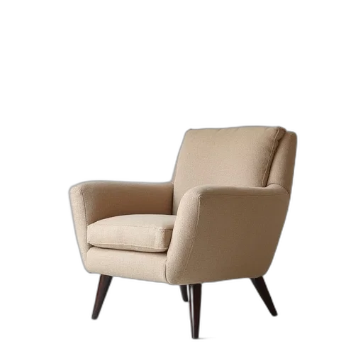 furniture, 3d render, earth tones, beige transparent PNG cut-out