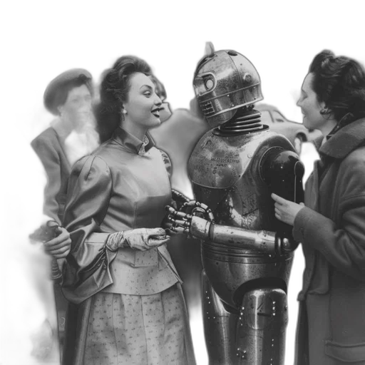 robot, mask, underwater, outer space, fire, city street, four, women transparent PNG cut-out