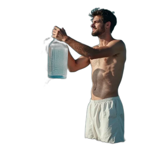 bottle, dress, concept art, underwater transparent PNG cut-out