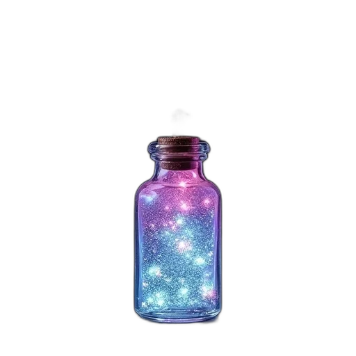 bottle, dress, crown, vaporwave transparent PNG cut-out