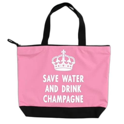 pink, canvas, tote, bag, black, trim, handle, displayed transparent PNG cut-out