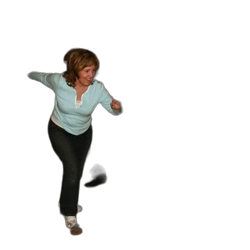staff, 3d render, woman, blue, shirt, playing, video, game transparent PNG cut-out