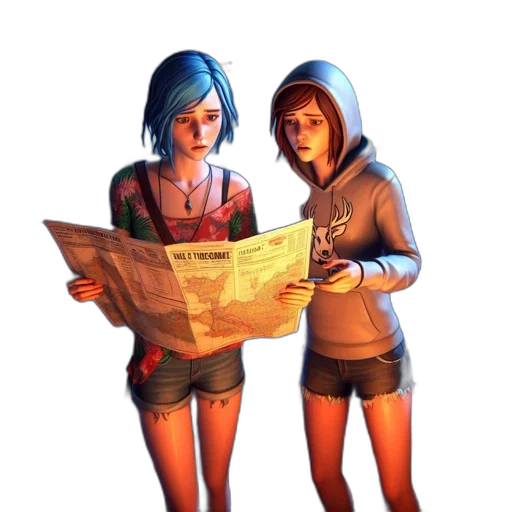 jacket, dress, concept art, comic book art, 3d render, cartoon, neon lights, fire transparent PNG cut-out