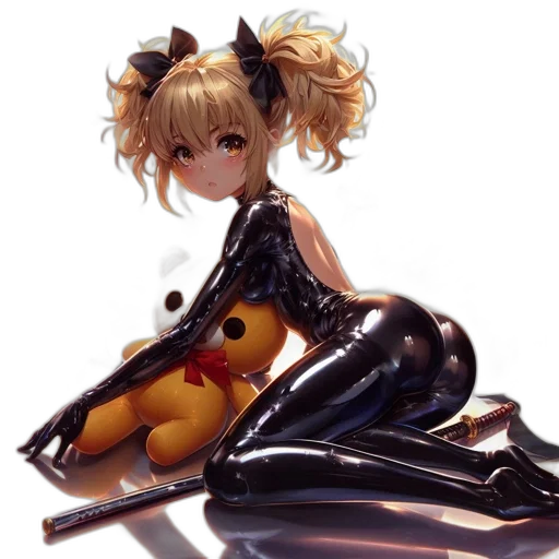 dress, weapon, staff, robot, concept art, anime, fantasy art, photorealistic transparent PNG cut-out