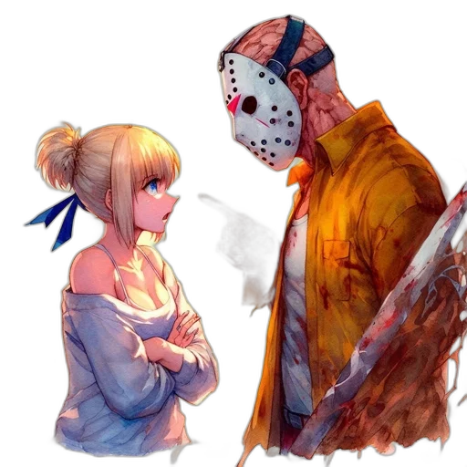 mask, face, concept art, pixel art, comic book art, anime, fire, fog transparent PNG cut-out