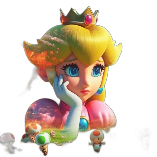 crown, face, dress, concept art, 3d render, fantasy art, pixel art, art transparent PNG cut-out