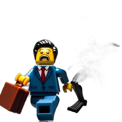 staff, 3d render, concept art, fire, lego, city, man, blue transparent PNG cut-out