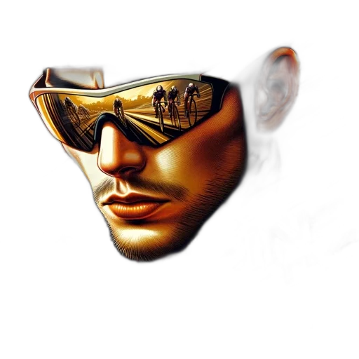 mask, face, photorealistic, concept art, comic book art, fantasy art, golden, poster transparent PNG cut-out