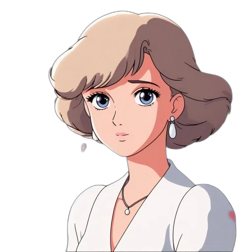 face, staff, dress, hair, anime, cartoon, pixel art, concept art transparent PNG cut-out