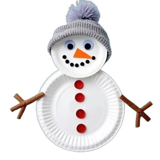 hat, snowman, craft, kids transparent PNG cut-out