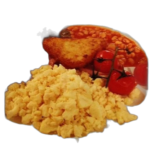 food, crown, weapon, photorealistic, 3d render, plate, scrambled, eggs transparent PNG cut-out