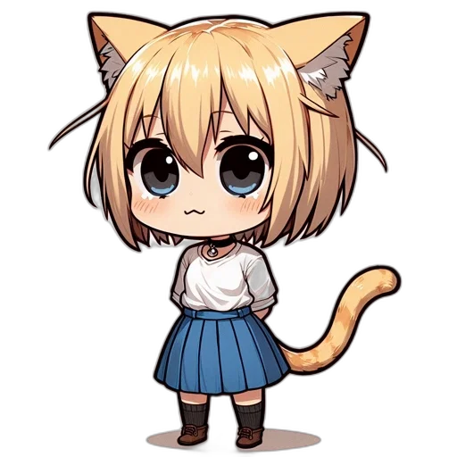staff, animal, creature, anime, pixel art, cartoon, watercolor, chibi-style transparent PNG cut-out